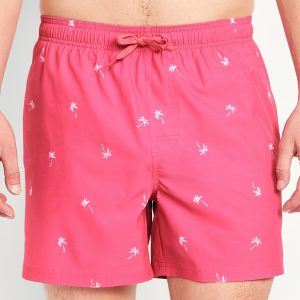 Printed Swim Trunks -- 5-inch inseam