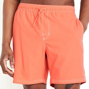 Washed Swim Trunks -- 7-inch inseam