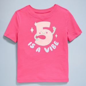 Birthday Graphic T-Shirt for Toddler Girls