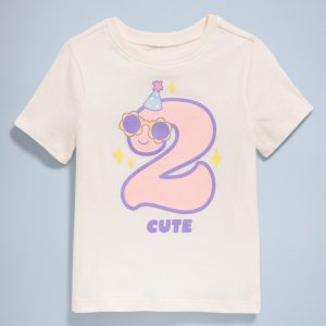 Birthday Graphic T-Shirt for Toddler Girls