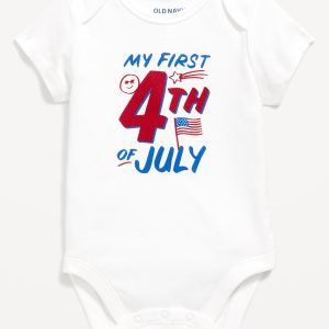 Short-Sleeve Unisex Graphic Bodysuit for Baby