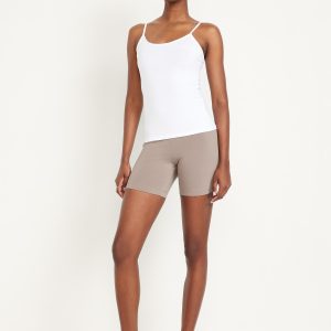 High-Waisted Jersey Biker Shorts -- 6-inch inseam