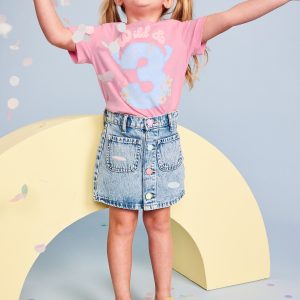 Birthday Graphic T-Shirt for Toddler Girls