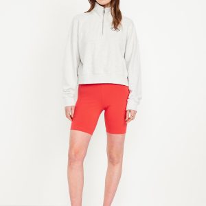 High-Waisted Biker Shorts -- 8-inch inseam