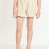 Printed Linen-Blend Utility Shorts for Girls