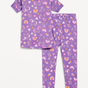 Printed Snug-Fit Pajama Set for Toddler & Baby
