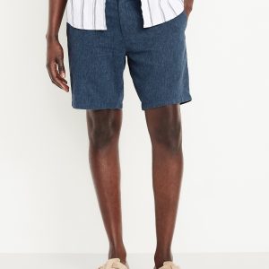 Slim Rotation Linen-Blend Chino Shorts -- 8-inch inseam