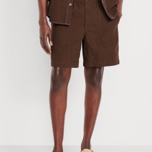 Crepe Workwear Shorts -- 7-inch inseam