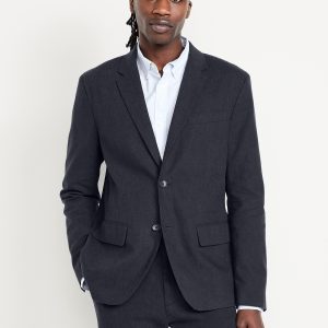 Linen-Blend Blazer