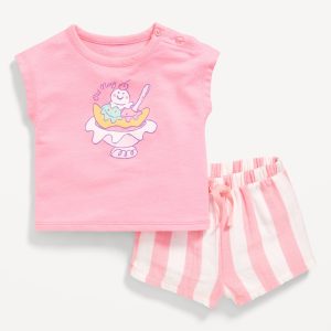 Graphic Top and Shorts Set for Baby