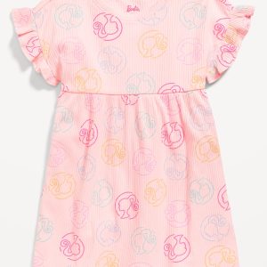 Ruffle-Sleeve Licensed Graphic Dress for Toddler Girls