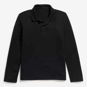 School Uniform Long-Sleeve Polo Shirt for Boys