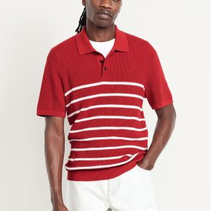 Short-Sleeve Sweater-Knit Polo
