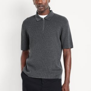 Short-Sleeve Sweater-Knit Polo