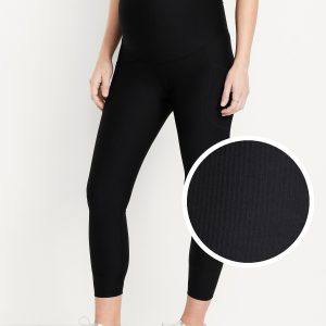 Maternity Full Panel PowerSoft 7/8 Rib Leggings