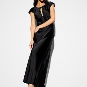 The Occasion by Old Navy Flutter-Sleeve Keyhole Satin Maxi Dress