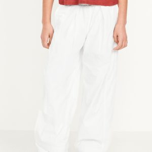 High-Waisted Crinkle Wide-Leg Pants for Girls