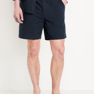 Crepe Workwear Shorts -- 7-inch inseam