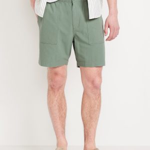 Crepe Workwear Shorts -- 7-inch inseam