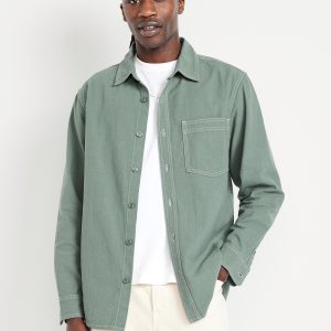 Contrast Stitch Workwear Shirt