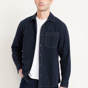 Contrast Stitch Workwear Shirt