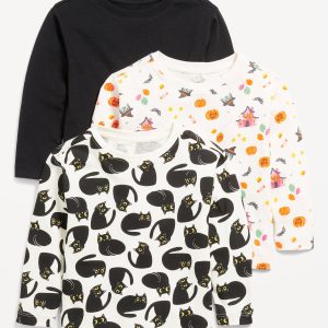 Long-Sleeve T-Shirt 3-Pack for Toddler Girls