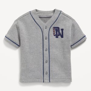 Oversized Fleece Baseball Shirt for Toddler Boys