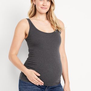 Maternity Scoop-Neck Ribbed Tank Top