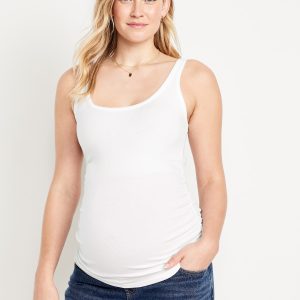 Maternity Scoop-Neck Ribbed Tank Top