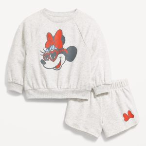 Disney© French-Terry Graphic Sweatshirt and Shorts Set for Toddler Girls