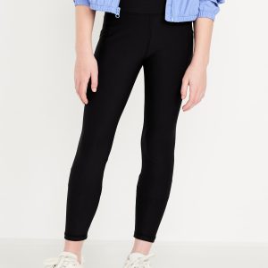 High-Waisted PowerSoft 7/8-Length Side-Pocket Leggings for Girls