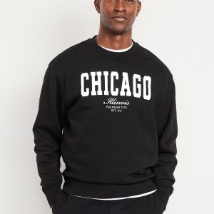 Loose Graphic Rotation Crew-Neck Sweatshirt