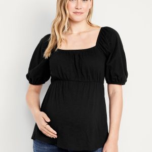 Maternity Puff Sleeve Top
