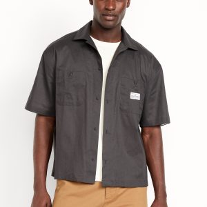 Cropped Utility Pocket Shirt