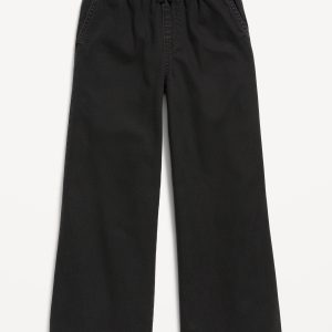 High-Waisted Baggy Wide-Leg Pull-On Jeans for Girls