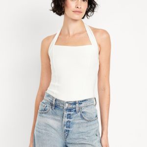 Double-Layer Halter Top