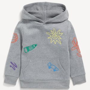 Embroidered Pullover Hoodie for Toddler Boys