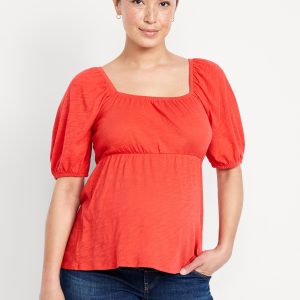 Maternity Puff Sleeve Top