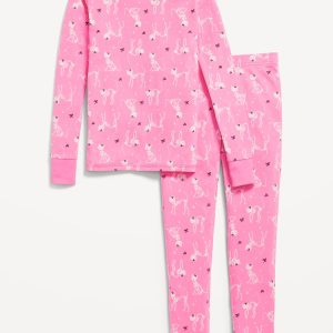 Printed Snug-Fit Graphic Pajama Set for Girls