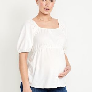 Maternity Puff Sleeve Top