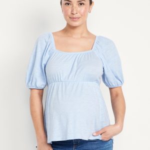 Maternity Puff Sleeve Top