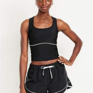 PowerSoft Racerback Cropped Shell Tank