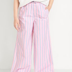 Lighweight Printed Poplin Pants for Girls