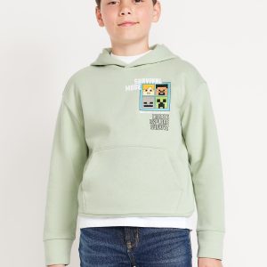 Minecraftâ„¢ Gender-Neutral Graphic Pullover Hoodie for Kids