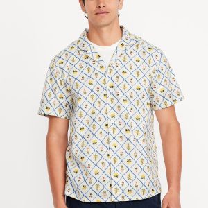 Short-Sleeve Printed Camp Shirt