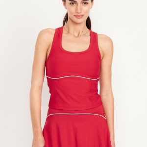 PowerSoft Racerback Cropped Shell Tank