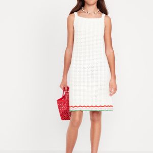 Sleeveless Sweater-Knit Dress for Girls