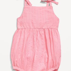 Sleeveless Tie-Knot One-Piece Romper for Baby