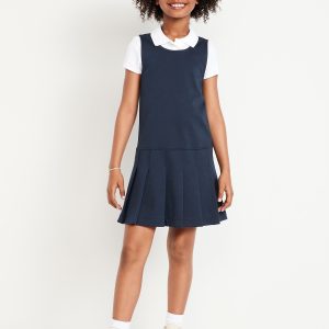 Sleeveless School Uniform Ponte-Knit Dress for Girls
