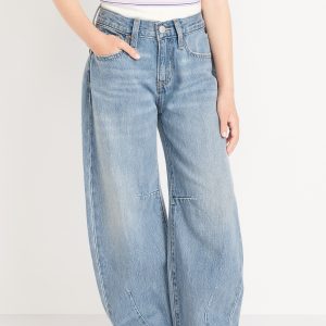 Super Baggy Barrel-Leg Jeans for Girls